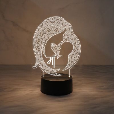 3D Illusion Baby & Mom Night Lamp with Warm White Light & USB Cable | On/Off Touch Button | Gift for Mom | Mom to Be Gift | Home Décor Light